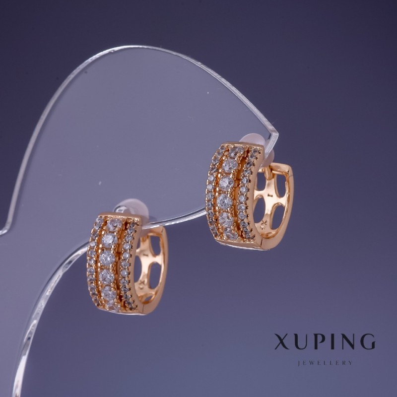 Xuping Earrings 16x14mm, 18K Gold Plated