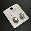 Xuping Earrings, White Zircon, 10x15mm, 18K Gold Plated