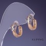 Xuping Earrings 15x8mm "18K Gold Plating" with White Rhinestones