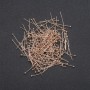 Ball Head Pin Findings, Yellow Metal, Length 20mm, 10g
