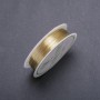 Gold-Tone Jewelry Wire, diameter 0.3mm spool, length 18m