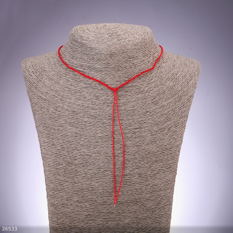 Red Braided Cord for Necklace, Diameter 1.9mm, Length 50cm