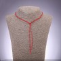 Red Braided Cord for Necklace, Diameter 1.9mm, Length 50cm