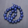 Natural Stone Beads Lapis Lazuli Smooth Round Beads on Thread, 10mm diameter, 38cm length