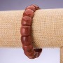 Aventurine "Golden Sand" Bracelet, Link 15x12mm, on Elastic Band, Circumference 20cm