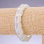 Moonstone Bracelet, Link 15x12mm, on Elastic Band, Length 20cm