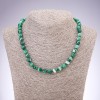 Natural Stone Necklace, Eye Agate, Green Smooth Round Beads, Diameter 8mm, Length 45cm
