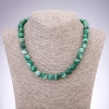Natural Stone Necklace, Eye Agate, Green Smooth Round Beads, Diameter 10mm, Length 45cm