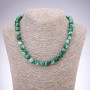 Natural Stone Necklace, Eye Agate, Green Smooth Round Beads, Diameter 10mm, Length 45cm