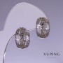 Xuping Earrings 16x8mm Rhodium