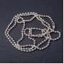 Price per Pack/10pcs. Tag Chain Costume Jewelry Silver-tone Metal, Length 50cm, Diameter 2.5mm