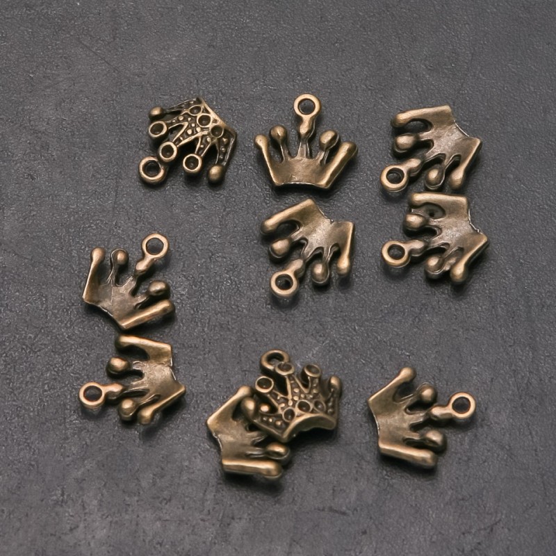 Crown Pendant Finding, diameter 12mm, length 13mm in-, diameter 1.5mm, package 20g, 28 pcs (+/-)