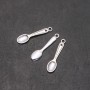 Pendant Finding Spoon, diameter 6mm, length 2.5cm in-, diameter 1.75mm, package 20g, 34 pcs (+/-)