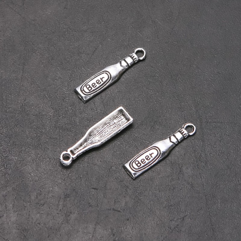 Beer Bottle Pendant Finding, diameter 6mm L3mm in-, diameter 1.8mm, package 20g, 26 pcs (+/-)
