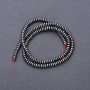 Hematite Beads, smooth rondelle, diameter 4x2 (+/-)mm, length 40cm+