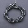Hematite Beads Strand, Faceted Rondelle, Diameter 8x4mm, Length 40cm