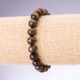 Bracelet Bull's Eye, Tiger's Eye, Hawk's Eye, 8mm diameter on elastic