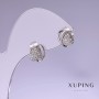 Xuping Earrings 9x10mm Rhodium