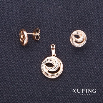 Xuping Earrings and Pendant 13x15mm 12mm Gold-Plated 18K