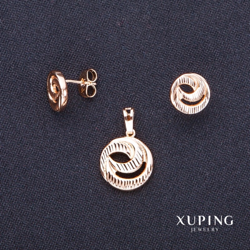 Xuping Earrings and Pendant 13x15mm 12mm Gold-Plated 18K