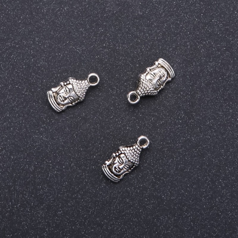 Buddha Pendant Finding, diameter 7mm, length 16mm ID-, diameter 1.8mm, pack 20g. 15 pcs. (+/-)