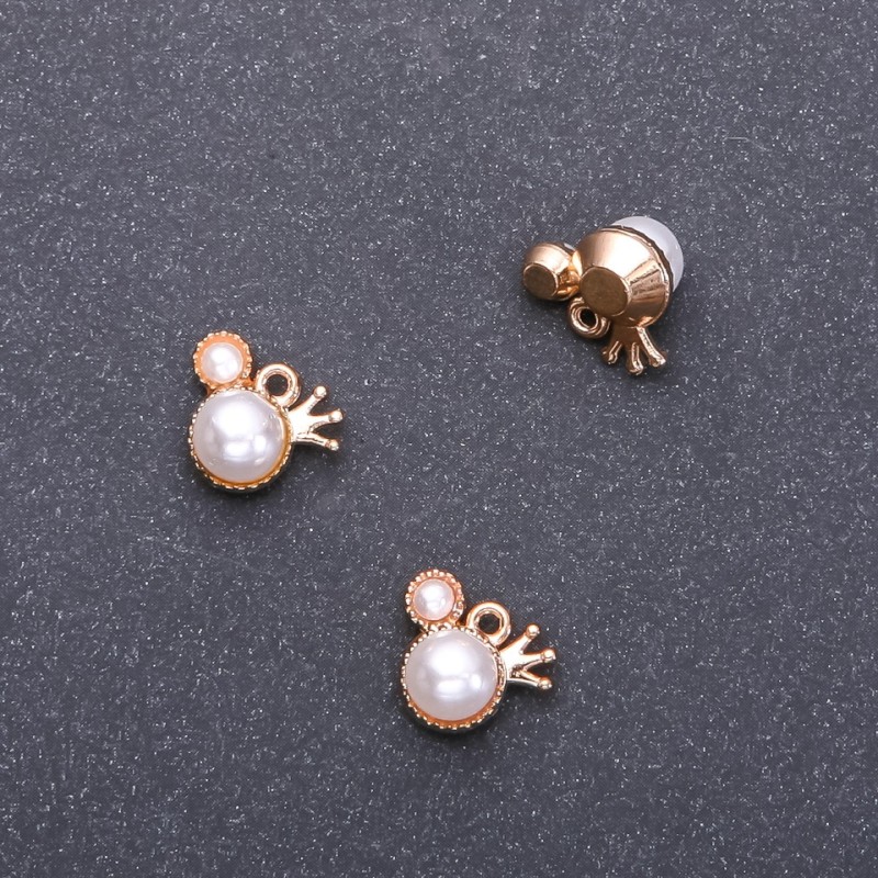 Crown Pendant Finding, diameter 11mm, length 13mm ID-, diameter 1.5mm, pack of 9 pcs. (+/-)