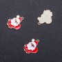 Santa Claus Pendant Finding, diameter 17mm L3mm ID-, diameter 1.8mm, pack of 6 pcs. (+/-)