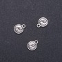Yin Yang Pendant Charm Finding, diameter 10mm, length 13mm, hole diameter 1.9mm, pack of 20g / 30 pcs (+/-)