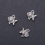 Fish Pendant Charm Finding, diameter 14mm, length 15mm, pack of 20g / 11 pcs (+/-)