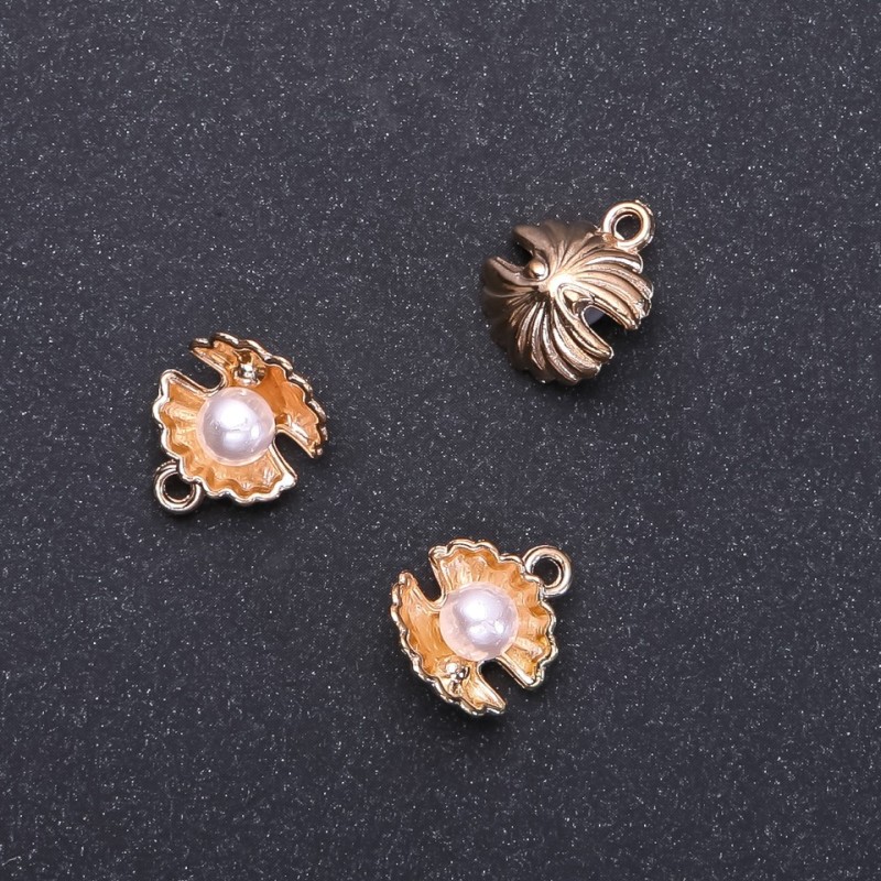Pearl Pendant Finding "Gold", diameter 13mm, length 15mm in-dmm, pack of 9 pcs. (+/-)