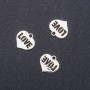 Heart Pendant Finding "Light Gold", diameter 16mm, length 15m in-dmm, pack of 12 pcs. (+/-)