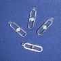 Light Gold Pendant Charm Finding, diameter 8mm, length 30mm, hole diameter 1.75mm, pack of 20g / 8 pcs (+/-)
