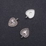 Heart Pendant Charm Finding, diameter 13mm, length 18mm, pack of 15 pcs (+/-)