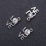 Pendant Finding LOVE, Diameter 12mm L2mm in-d, 3mm, Pack 8pcs. (+/-)