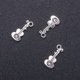 Guitar Pendant Finding, diameter 9mm, length 1mm, pack 20g, 16 pcs (+/-)