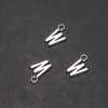 Pendant Finding Letter W, Diameter 10mm, Length 17mm in-d, 5mm, Pack 20g. 19pcs. (+/-)
