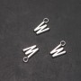 Pendant Finding Letter W, Diameter 10mm, Length 17mm in-d, 5mm, Pack 20g. 19pcs. (+/-)