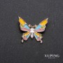 Xuping Butterfly Brooch Multicolor Enamel 18K Gold Plated 29x27mm