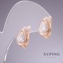 Xuping Earrings with White Zircons "Drop" 13x9mm 18K Gold Plated