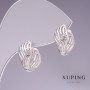 Xuping Earrings 13x7mm Rhodium Plated