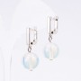 Earrings "Elegant" Moonstone, diameter 14mm, length 3cm