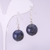Lapis Lazuli Smooth Ball Earrings, 12mm diameter