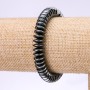 Hematite Bracelet Flat Rondelle Disc, 10x3.5mm Diameter, 18cm Length on Elastic