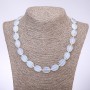 Moonstone Necklace Oval, 13x18mm Diameter, 45cm Length