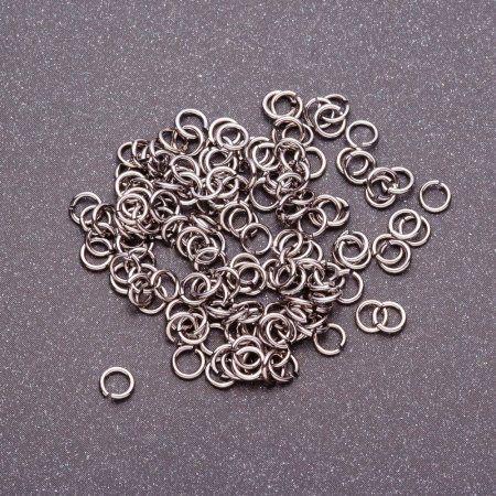 Connecting Ring Hinge, 4 mm Gray Metal, Pack 25 g