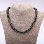 Natural Hematite Stone Necklace, Rondelle "Disc", Diameter 10x3.5mm, Length 48cm