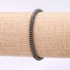 Hematite Bracelet, Flat Rondelle Beads, Diameter 4x2mm, Length 18cm, Elastic