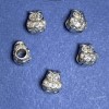 Spacer Bead Findings, 11x9mm, hole diameter 4.5mm, pack 20g +/- 9 pcs