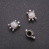 Turtle Spacer Bead Findings, 12x8mm, hole diameter 5mm, pack 20g +/- 21 pcs
