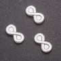 Finding: Bead Insert, diameter 13x6mm, inner diameter 0.8mm, pack 20g 23pcs